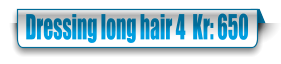 Dressing long hair 4  Kr: 650